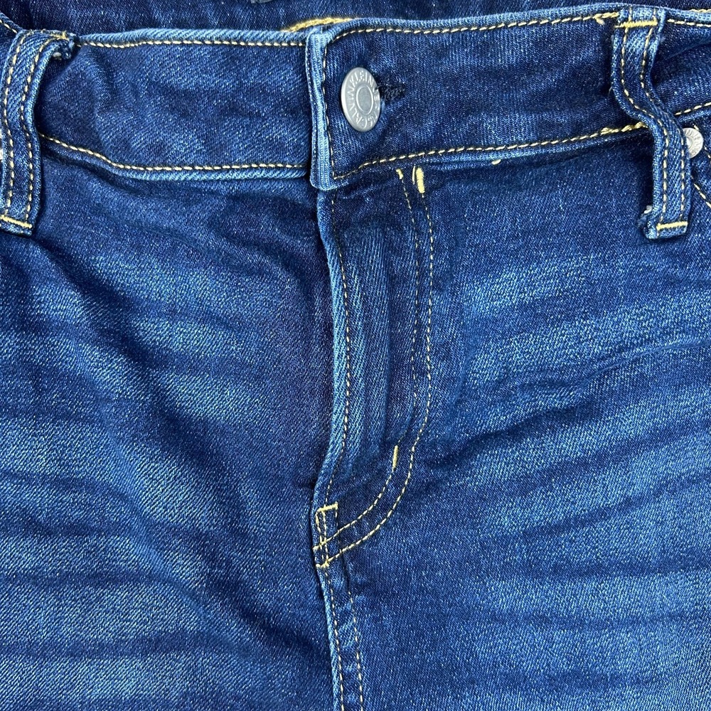 Calvin Klein Jeans Bermuda Shorts Womens 12 Blue Denim Stretch Cotton Mid Rise - Picture 7 of 15